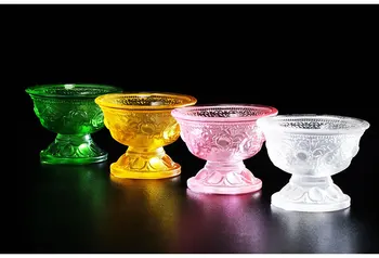 Aukštų aštuonių laimingas septynių spalvų vandens stiklinę vandens tiekimo taurės Buda puodelio vandens tiekimo dubenį šventosios vandens puodelį 7pcs