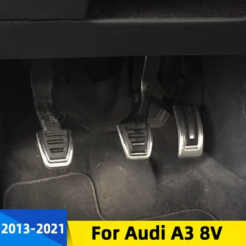 Lilmanta Automobilio Pedalus Audi A3 8V 2013 2014 2015 2016 2017 2018 2019 2020 2021 Nerūdijančio Plieno Dujų Stabdžių Kojoms Pedalo ir Dangtis