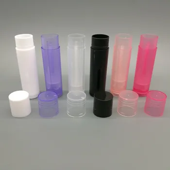 Nemokamas pristatymas 210pcs/daug 5ml tuščias lūpų balzamas vamzdis konteineriai su 6 spalvų, plastiko lūpų vamzdelį kosmetikos pakuotės