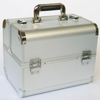 Nešiojamų aliuminio rėmas, kosmetikos atveju, moteris profesionalios kosmetologijos manikiūro rinkinys kelionės papuošalų dėžutė lagaminą bagažo krepšys