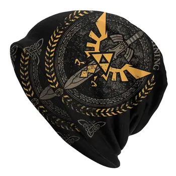Hyrule Universiteto variklio Dangčio Kepurės Mezgimo Skrybėlės Hip-Hop Rudens Žiemos Slidinėjimo Skullies Beanies Skrybėlės Moterų Suaugusiųjų Šiltas Dvejopo naudojimo Kepurės