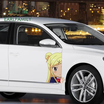 EARLFAMILY 43cm x 28.5 cm Kyšantį Karen Teisę Anime Vinilo Automobilių Lipdukai Įbrėžimams atspariu Decal JDM individualus Spausdinimas Apdaila