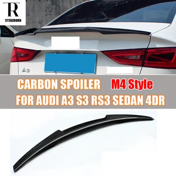 A3 S3 RS3 M4 Stiliaus Anglies Pluošto Galinis Kamieno Sparno Spoileris Audi A3 S3 RS3 Sedanas 4 Durų 2014 - 2016 m.