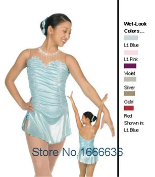 Custom Pav Čiuožyklos Suknelės Mergaitėms Su Spandex Grakštus Naujas Prekės ženklas Dailiojo Čiuožimo Konkurencijos Suknelė DR2715