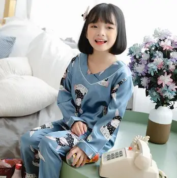 Pižama rinkinys vaikams, cartoon medvilnės pižama žiemos mergaičių naktiniai marškiniai, pižamos kūdikių drabužiai mielas Pijamas namų paslauga