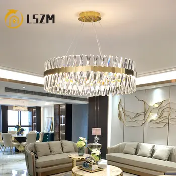 Naujas Prabangus K9 Kristalų Lubų Liustra Gyvenimo Valgomasis, Virtuvė, Moderni Aukso LED Pakabukas Šviesos Patalpų Dekoratyvinis Apšvietimas