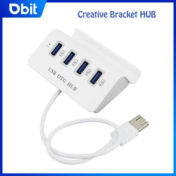 DBIT Mikro/USB OTG HUB Kūrybos 4-in-1 Kompiuterio, Mobiliojo Telefono Stovas Plėtra Dokas/Split USB 2.0 USB3.0Extender