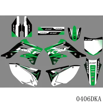 Pilna Grafika Lipdukai Lipdukai Motociklų Fone Užsakymą Numeris Pavadinimas Kawasaki KXF450 KX450F KX 450F 2012
