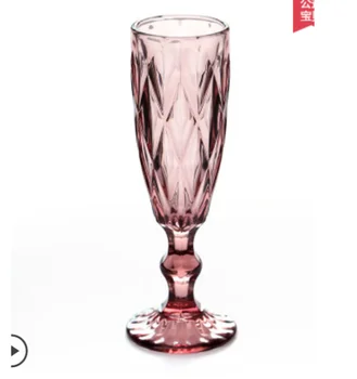 Vyno Stiklo Puodeliai Retro Vintage Paramos Raudonojo Vyno Taurių Graviravimas Embossment Sulčių Gėrimo Taure Šampano Taurių Taurė