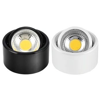 3W/5W/7W LED Lubų Šviesos Nuotrauką Lempos Pasukti Downlight Dėmesio Kabineto Kambarį Black/White Shell