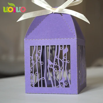 individualų pearl popieriaus pjovimas lazeriu madinga violetinė vestuvių tortą dėžės didmeninė unikalus vestuvių tortas dėžės