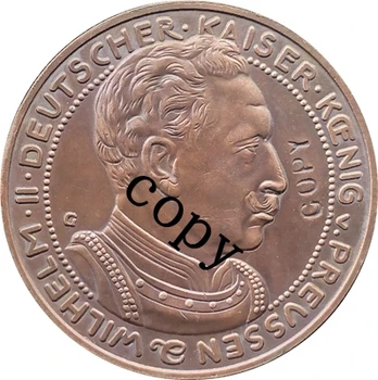 Vokietijos 1913 3 Ženklo, monetos kopija 33MM