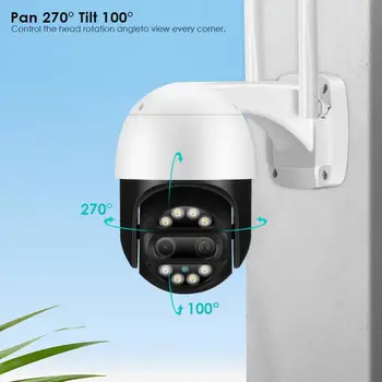 4K 8MP IP Kameros 8X Zoom WiFi Kamera, Stebėjimo Kameros 2,8 mm, 2mm Saugumo Kameros 