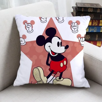 Disney Mickey Minnie Mouse Pillowsham Minkštas CartoonBoys Merginos Užvalkalai Dekoratyvinė Pagalvėlė Padengti 40x40 cm Lova Sofa