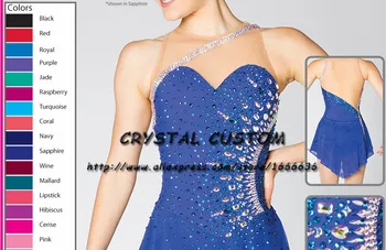 Crystal Užsakymą Dailiojo Čiuožimo Suknelė Mergaitėms, Naujas Prekės ženklas Čiuožyklos Drabužius Konkurencijos DR4673