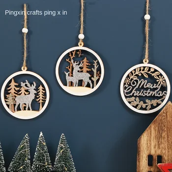 Kalėdų Dieną Apdailos Pakabukas Medinių Amatų Langą Ornamentu Namuose Šaliai, Papuošalai Kalėdų Dovana Chritmas Papuošalai