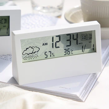 Elektroninių Stalas Stalo Laikrodis Namų Skaitmeninės žadintuvai LCD Apšvietimas Atidėti Išjungti Kalendoriaus ir Temperatūros&Laikmatis Pabusti Studentų Laikrodis