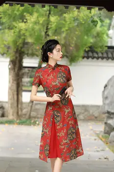 2022 ao dai vietnamo tradicinių drabužių suknelė moterims kinijos qipao cheongsam senovinių rytietiškų elegantiškas nėrinių kratinys suknelė