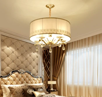 Paprasta, Europos stiliaus prabangūs šviestuvai yra modernus valgomasis, miegamasis Viešbutis Golden medžiaga lempos