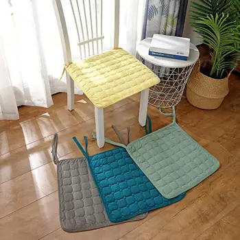 4 Spalvų Žiemos Kėdė Pagalvėlės, neslidžia Sėdynę-pagalvę Su Tvarsčiu Biuro Kėdė Pagalvėlė Mesti Pagalvę Namų Puošybai Kėdės Pagalvėlės