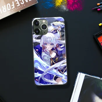Kamisato Ayaka Genshin Poveikio Žaidimas Minkšto Silikono Stiklo Telefono dėklas skirtas IPhone SE3 6s 7 8 14 Plus X Xr Xs 11 12 13 Mini 14 Pro Max