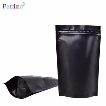 Pakuotės YouTong svaras kavos maišeliai juoda balta be vožtuvo šone užtrauktukas aliuminio folija kavos pupelės savarankiškumo krepšiai