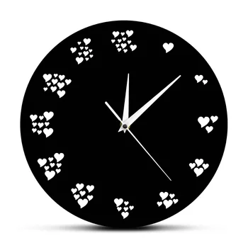 Kiekvieną Sekundę Aš Tave Myliu, Modernaus Dizaino Sieninis Laikrodis Širdies Modelio Sieniniai Laikrodžiai Romantiška Meno Vestuvių Dekoravimas Unikali Dovana
