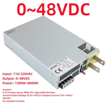 Maitinimas 48V 0-48V Reguliuojamas maitinimo šaltinis 0-5V PLC PMW Kontrolės Išėjimo Įtampos arba Srovės 1500W -8000W 110V, 220V, kad 48VDC