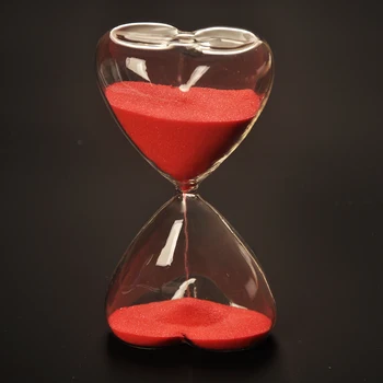 Prabangus ir gražus meilės forma metu smėlio laikrodis 15 minučių skaičiuoklė Kūrybos dovana, dovana draugei