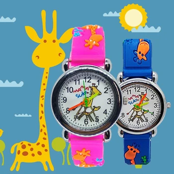 Animacinių filmų Žirafa Vaikų Žiūrėti vaikai Laikrodžiai Berniukų, Mergaičių studentų Tyrimo Laikrodis, lauko sporto vaiko kvarcinius laikrodžius