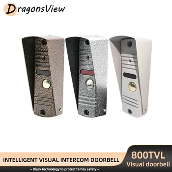 DragonsView 800TVL Vaizdo Doorbell Lauko Kamera Home Security Vaizdo Duris Telefono Ryšio Naktinio Matymo Vandeniui Padengti