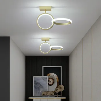 Šiuolaikinių LED Žibintai, Golden Circle Žiedo Kabo AC85-265V Lubų Lempa Kambarį Baldai, Lubų šviestuvai, Patalpų Apšvietimas