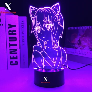 Anime High School DxD Toujou Koneko LED Šviesos Vaikams Gimtadienio Dovana naktinė lempa Miegamojo Puošimas Manga Naktį Šviesos Kambaryje Stalo Lempa