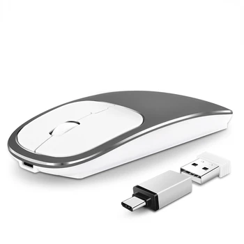 Įkrovimo Tipas-C+USB 2.4 GWireless Pelės Dvitinklis Režimas Metalo Tylus Tylus Pelėms MacBook 
