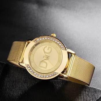 Ponios Laikrodžiai 2022 Naujas Prekės ženklas Mados Moterų laikrodis Nerūdijančio plieno Tinklelio diržo Kvarco Žiūrėti Sidabro Aukso Mėgėjas laikrodžiai Luxe