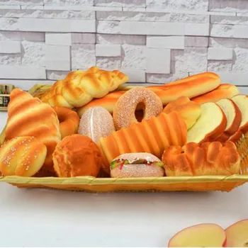 Modeliavimo Duona Minkšta Rikošetas Tortas Modelis Fotografija Apdailos Prekių Virtuvės Straipsniai PU Amatų, Maisto produktų, Žaislų, 16pc/set