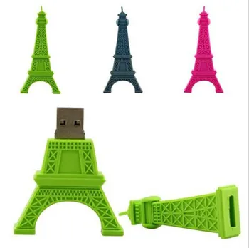 8gb USB Stick Eifelio Bokštas 16gb Pen Ratai Paryžiaus Bokšto U stick, USB atmintinė 32gb Pendrive mielas animacinių filmų 64gb Flash Kortelės