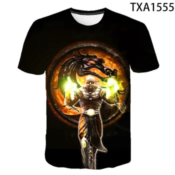 Mortal Kombat 3D Atspausdintas Vasaros trumpomis Rankovėmis T-shirt Atsitiktinis Berniukas Mergaitė Vaikai Mados Streetwear Vyrų, Moterų, Vaikų Kietas Viršūnes Tee