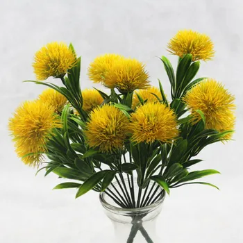 7 Vadovai/Puokštė Dirbtinės gėlės, kiaulpienės Plastikinių Gėlių Vestuvių Namų Puošybai Valentino Dieną, Dekoro Ilgis 30cm