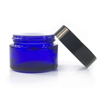100vnt*50g mėlyna stiklainiu veido kremas taros stiklainiu kosmetika packag Kosmetikos Veido Kremas Rudos, Gintaro spalvos stiklinius Buteliukus