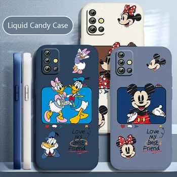 Disney Mickey Mouse Antis Telefoną Atveju KOLEGA Reno 7 6 SE Z Rasti X5 X3 X2 Neo Lite Pro Skysčio Virvę Silikono Funda Padengti Minkšta Atgal