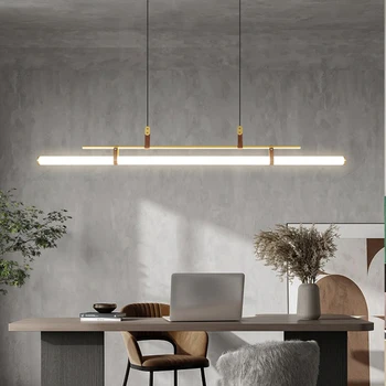 Šiaurės šalių šiuolaikinio minimalistinio lubų ilgai šviestuvo LED sieniniai šviestuvai biuro darbo stalo, valgomojo stalas, virtuvės dekoratyvinis apšvietimas