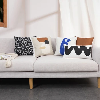 Portretas spausdinti pagalvėlė padengti abstract geometrijos sofa dekoratyvinę pagalvę padengti biuro kėdė, sėdynė, kietas užvalkalas juosmens pagalvė