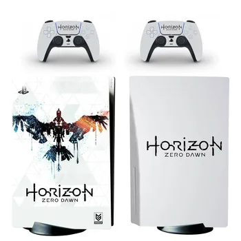Horizontas PS5 Standartinis Diskas Odos Lipdukas, Decal Padengti 5 PlayStation Konsolės ir 2 Kontroleriai PS5 Disko Odos, Vinilo
