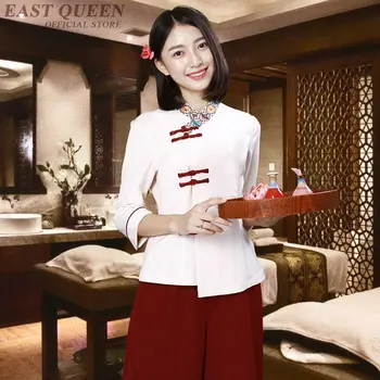 Kinų stiliaus Spa, tajų masažas kosmetologė vienodas grožio salonas padavėja gražių uniformų moterų ziajać kostiumai DD1309