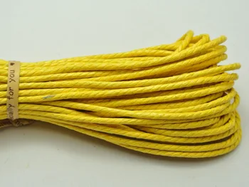 60 Metrų Geltona Susukti Vašku Medvilnės Laidą String Sriegis Linijos, 2mm