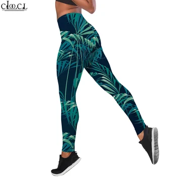 CLOOCL Naujas Moterų Legging Rainforest Lapai Modelio 3D Atspausdintas Kelnes Moterų Sporto Mokymo Slim Antblauzdžiai Elastinga Juosmens Kelnės