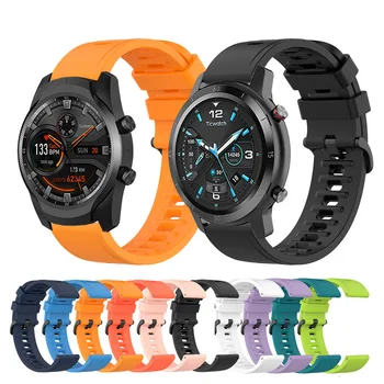 22mm Silikono Dirželis Ticwatch GTX Smart Watch Band Sporto Riešo Apyrankės Už Ticwatch Pro 3 GPS/2020/2021/E2/S2 Correa