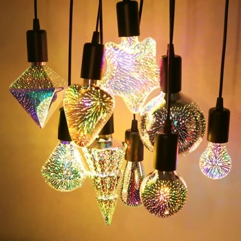 Dropshipping 3D Dekoracija LED Lemputė Vintage 