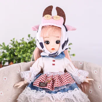 20 Jungtinio Kilnojamojo Nauja 30cm Lėlės 3D Anime Akių 1/6 Bjd Princesė Suknelė Tiktų Lėlės uzpost Vaikų 